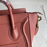 Celine Micro Luggage Handbag In Smooth Calfskin Pink 20cm - 6