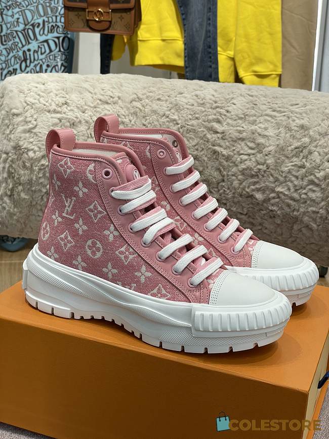 LV Squad Sneaker Boot Pink - 1