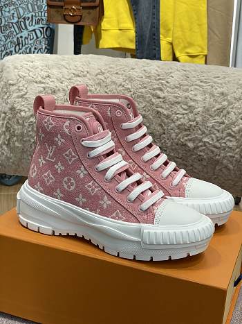 LV Squad Sneaker Boot Pink