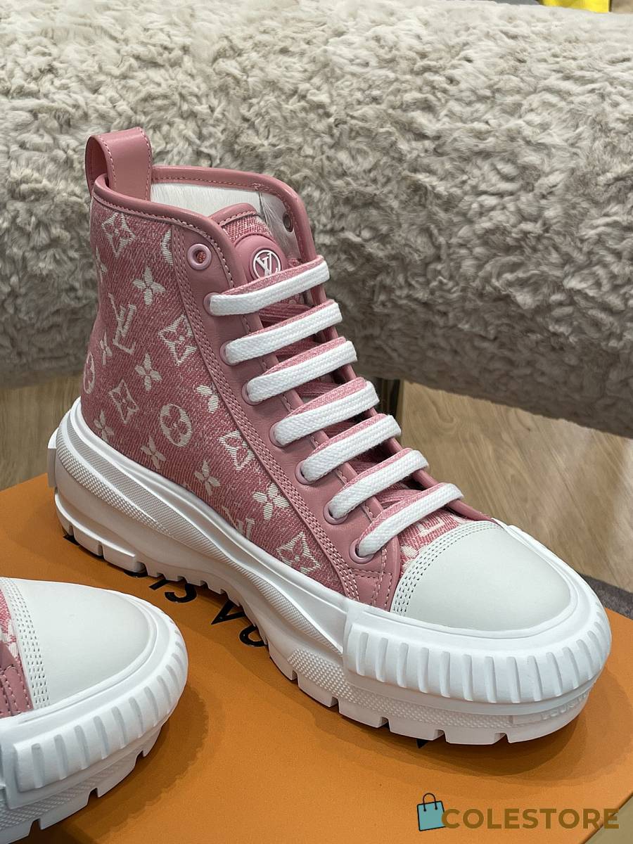 LV Squad Sneaker Boot Pink 