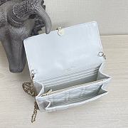 Lady Dior Clutch With Chain White 20cm - 6