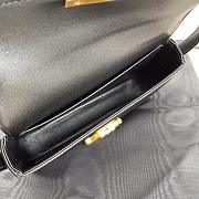 Celine Triomphe Shoulder Bag In Shiny Calfskin Black 20cm - 6