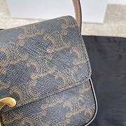 Celine Triomphe Shoulder Bag Canvas And Calfskin Tan 20cm - 6