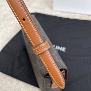 Celine Triomphe Shoulder Bag Canvas And Calfskin Tan 20cm - 5
