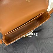 Celine Triomphe Shoulder Bag Canvas And Calfskin Tan 20cm - 4