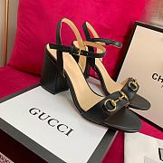 Gucci Black Heels Sandal With Horsebit - 1