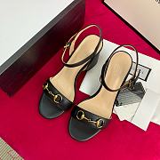 Gucci Black Heels Sandal With Horsebit - 4