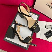 Gucci Black Heels Sandal With Horsebit - 5