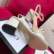 Gucci White Heels Sandal With Horsebit - 4