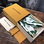 LV Trainer Sneaker Green Calf Leather  - 2