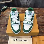 LV Trainer Sneaker Green Calf Leather  - 3