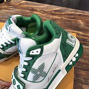 LV Trainer Sneaker Green Calf Leather  - 5