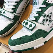 LV Trainer Sneaker Green Calf Leather  - 6