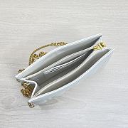 Dior Caro Zipped Pouch With Chain White 19cm - 5