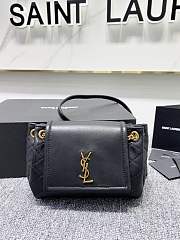 YSL Chain Bag Vintage Leather Black 18cm - 1