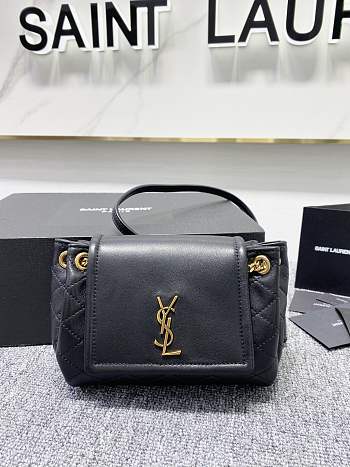 YSL Chain Bag Vintage Leather Black 18cm