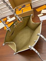 LV Onthego Monogram Green White Canvas Shoulder Bag 34cm - 2