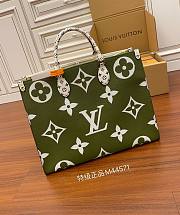 LV Onthego Monogram Green White Canvas Shoulder Bag 41cm - 1
