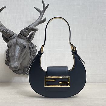 Fendi Cookie Black Leather Mini Bag 22cm
