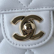 Chanel 22S Heart Bag In White AS2061 Size 20×17×6.5cm - 5