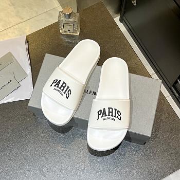 Balenciaga White Slippers