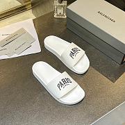 Balenciaga White Slippers - 4