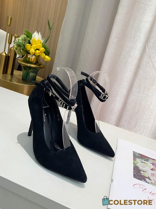 LV Black High Heels - 1