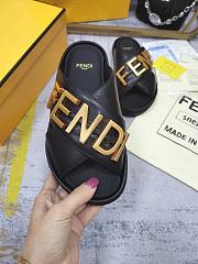 Fendi Black leather Slippers - 5