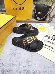 Fendi Black leather Slippers - 3