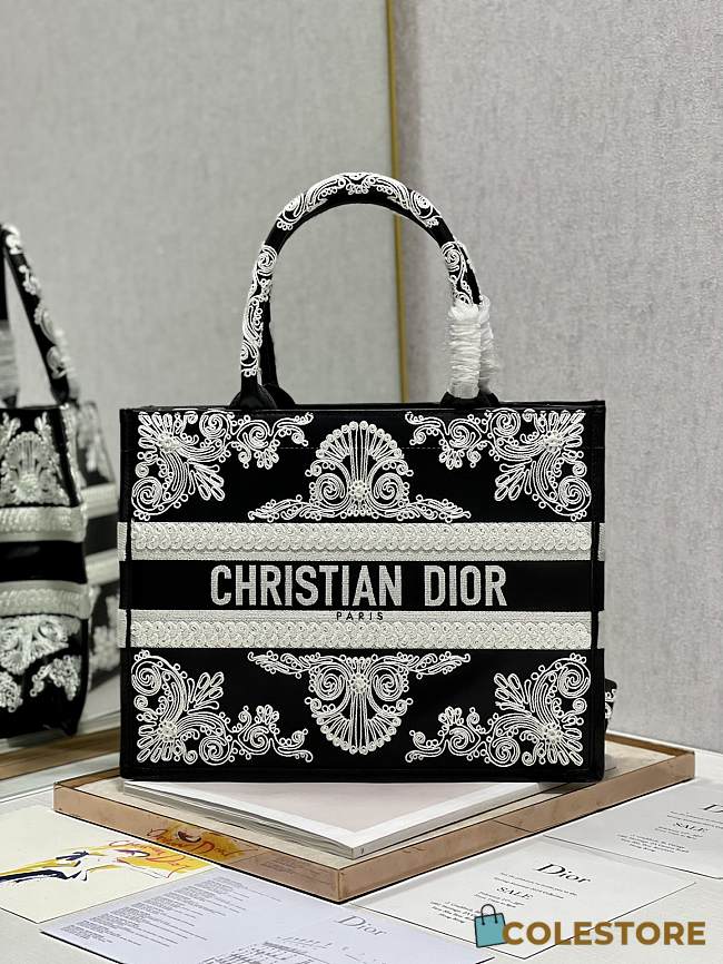 Dior Christian Black Book Tote 36cm - 1