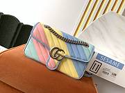 GG Caflskin Matelasse Diagonal Marmont Bag 26cm - 1