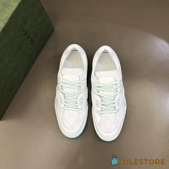GG Green and White Sneakers - 1