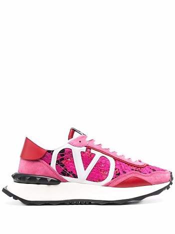 Valentino Pink Lace Sneakers