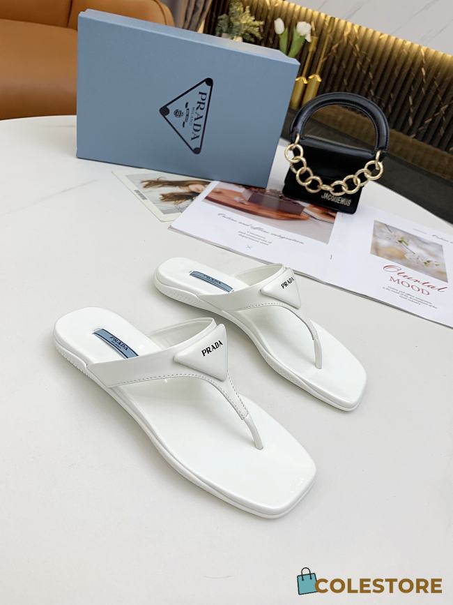 Prada White Slippers - 1