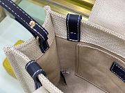 Chloe Large Woody tote bag in cotton canvas Blue 26.5cm - 5
