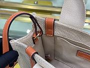 Chloe Large Woody tote bag in cotton canvas Orange 26.5cm - 3