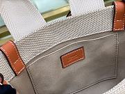 Chloe Large Woody tote bag in cotton canvas Orange 26.5cm - 2