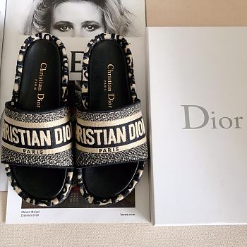 Christian Dior Black Light Brown Slippers