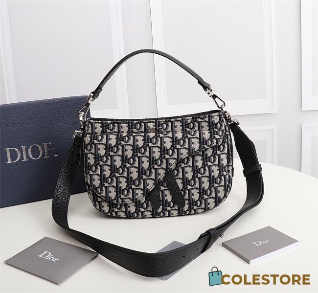  Dior Saddle Soft Bag Beige and Black 24cm - 1