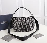  Dior Saddle Soft Bag Beige and Black 24cm - 1
