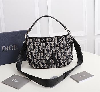  Dior Saddle Soft Bag Beige and Black 24cm