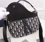  Dior Saddle Soft Bag Beige and Black 24cm - 3