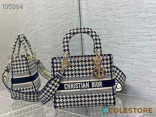 Dior Lady Caro Navy Blue 24cm - 1