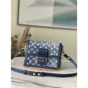 Louis Vuitton Mini Dauphine Blue Denim Leather M59609 25cm - 1