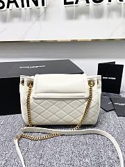 YSL Chain Bag Vintage Leather White 18cm - 5