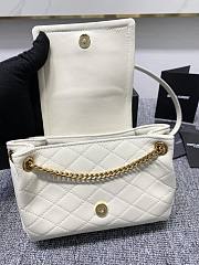 YSL Chain Bag Vintage Leather White 18cm - 6