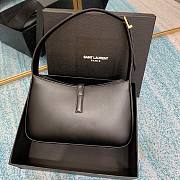 YSL Black Smooth Leather Shoulder Bag 23cm - 6