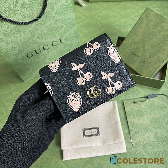 Gucci GG Marmont B erry Card Wallet 456126 11cm - 1