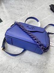 Versace La Medusa Handbag In Blue DBFI0 Size 25x15x22cm  - 6