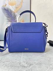 Versace La Medusa Handbag In Blue DBFI0 Size 25x15x22cm  - 5